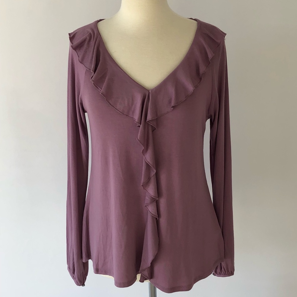 BLOUSE /TOP 89th & Madison  RUFFLE FRONTSZ M NWT $42
